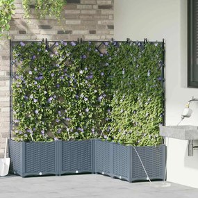 vidaXL Jardineiras de Jardim 1 pc Cinzento-claro 120 x 120 x 142 cm