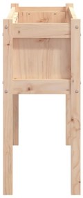 Vaso/floreira de jardim com pernas 110x31x70 cm pinho maciço