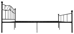 Estrutura de cama em metal 180x200 cm preto