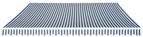 Toldo dobrável manual 500 cm azul e branco