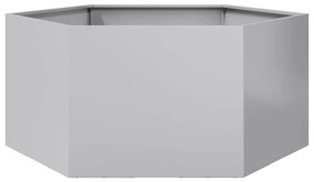 Vaso/floreira de jardim hexagonal 104x90x45 cm aço galvanizado
