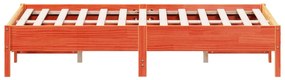 Cama sem colchão 140x190 cm pinho maciço castanho-mel