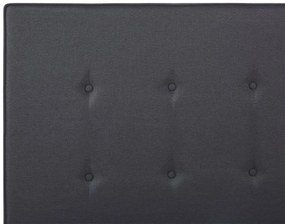 Cama de casal em tecido cinzento escuro 140 x 200 cm AMBASSADOR Beliani