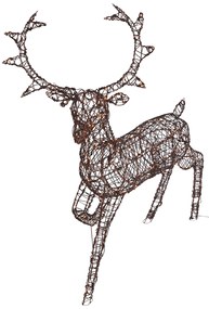 Rena de Natal Castanha em Rattan incl. LED IP44 - Glossie