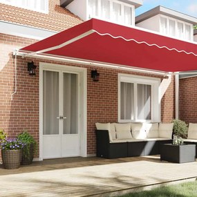 Toldo Vermelho Vermelho 500 × 300 cm Vermelho