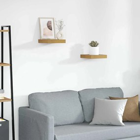 vidaXL Prateleira de Parede 2 pcs Bege 23 x 23,5 x 4 cm