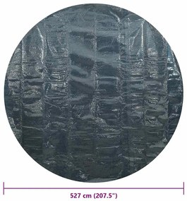 Película p/ piscina PE solar flutuante 527 cm preto e azul