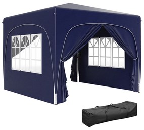 Tenda Dobrável Tenda 3x3 m com Painéis Laterais UPF50+ Tenda de Jardim