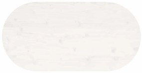Tampo de mesa oval 110x55x2,5 cm pinho maciço branco