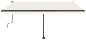 Toldo retrátil manual independente 400x350 cm cor creme