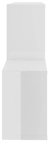 Estante de parede 100x18x53 cm deriv. madeira branco brilhante