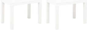 Bancos de jardim 2 pcs plástico branco