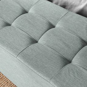 Banco com espaço de arrumação 38,1 x 76,1 x 40,1 cm cinza claro