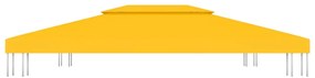 Cobertura de gazebo com 2 camadas 310 g/m² 4x3 m amarelo