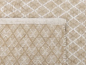 Tapete de juta creme 80 x 150 cm AKBEZ Beliani