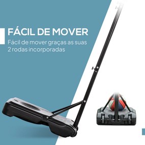 Cesto de Basquetebol para Exterior Altura Ajustável 160-210 cm com Rodas e Base Preenchível 76x48x254 cm Preto