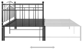 Estrutura sofá-cama de puxar 90x200 cm metal preto