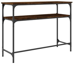 Mesa consola 100x35,5x75cm derivados de madeira carvalho fumado