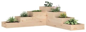 vidaXL Floreira de jardim com 4 níveis 106x104,5x36 cm pinho maciço