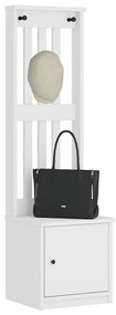 vidaXL Árvore de Hall SANDNES Branca 45x40x159,5 cm Madeira Maciça de Pinho