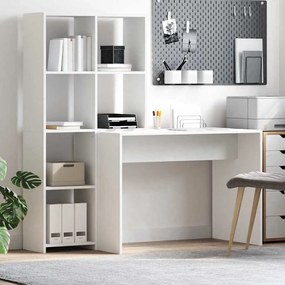 vidaXL Mesa Branco 138.5 x 55 x 143 cm Madeira processada