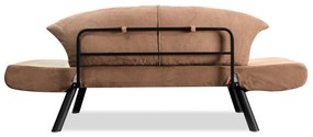 Sofá-Cama de 2 Lugares Genzo – Castanho Claro – 177x87x75 cm