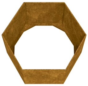 Vaso/floreira 60x60x45 cm aço corten cor enferrujado