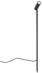 Foco preto 80cm incl. LED ajustável IP65 incl. Cabo e ficha - Carl Moderno