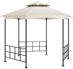 vidaXL Gazebo com paredes laterais 3,1x2,7 m cor creme