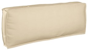vidaXL Almofada de Pallet para Costas Bege 120x40x12 cm Tecido Oxford