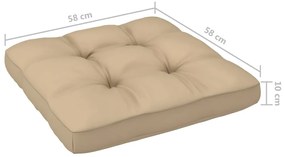 6 pcs conj. lounge paletes c/ almofadões pinho impregnado cinza