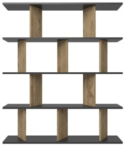 Estante Grace – Preto Carvalho – 120 cm x 141 cm x 24,6 cm