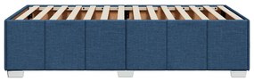 Estrutura de cama sem colchão 100x200 cm tecido azul