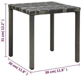 Espreguiçadeiras com mesa vime PE antracite
