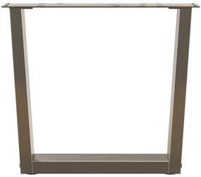 Pés para mesa de centro em formato de V, 2 peças, aço natural, 60x(42-