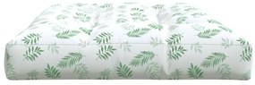 Almofadão para sofá de paletes 120x80x12cm tecido padrão folhas