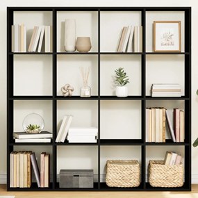 vidaXL Estante 137,5x29x137,5 cm derivados de madeira preto