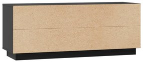 Móvel de TV 110,5x35x44 cm madeira de pinho maciça preto