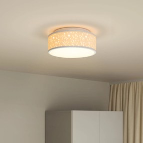 Luminárias de Teto com Cúpula Cheia de Estrelas Cinzenta Ø 30 cm Tecid