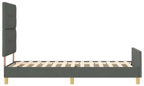 Cama vidaXL Cinza Escuro 90x200 cm Tecido