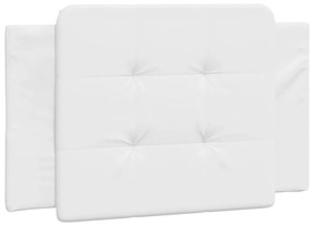 Cama com colchão 90x190 cm couro artificial branco