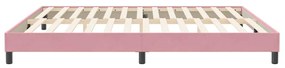 Cama com molas sem colchão 200x210 cm veludo rosa