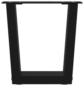 Pés para mesa de centro em V, 2 peças, preto, 40x(30-31,3) cm, aço