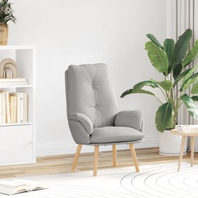 vidaXL Poltrona Relaxante em Tecido Cinza Nuvem