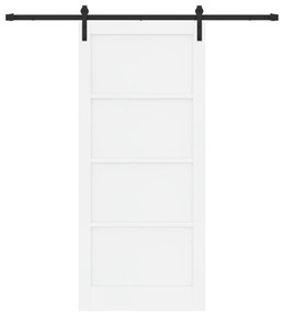 Porta Deslizante vidaXL com Conjunto de Hardware Branca 93x211 cm Made