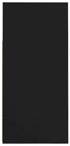 Aparador com luzes LED 80x35x75 cm preto