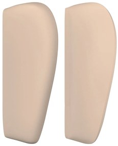 Cabeceira cama abas couro artificial 93x23x78/88 cm cappuccino