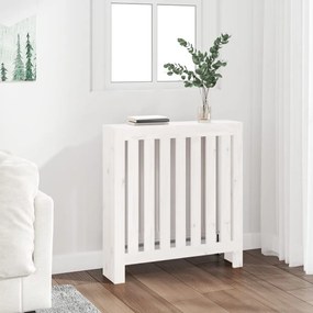 822567 vidaXL Cobertura de radiador 79,5x19x84 cm pinho maciço branca