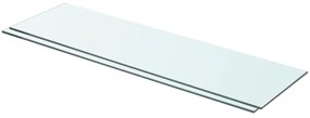 vidaXL Prateleiras 2 pcs 70x20 cm vidro transparente
