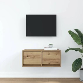 Móvel TV 60x31x25,5 cm derivados de madeira carvalho artisiano